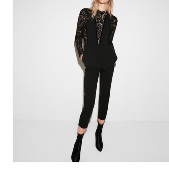 Black piece laced jumpsuit - Picture 2 of 6